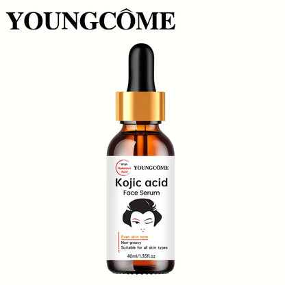 2PCS YOUNGCOME Kojic Acid Face Serum - Brightening Anti-Aging Treatment, Evens Skin ToneFades Dark Spots, Skin Essence Shrink.