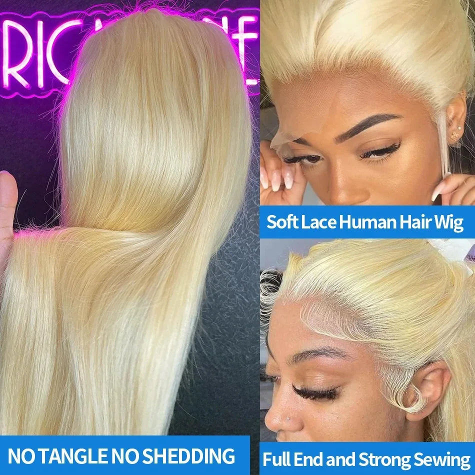 13x6 Hd Transparent Lace Frontal Wig Human Hair 30 Inch Blonde Straight Lace Front Wigs Human Hair 613 Bone Straight Colored Wig