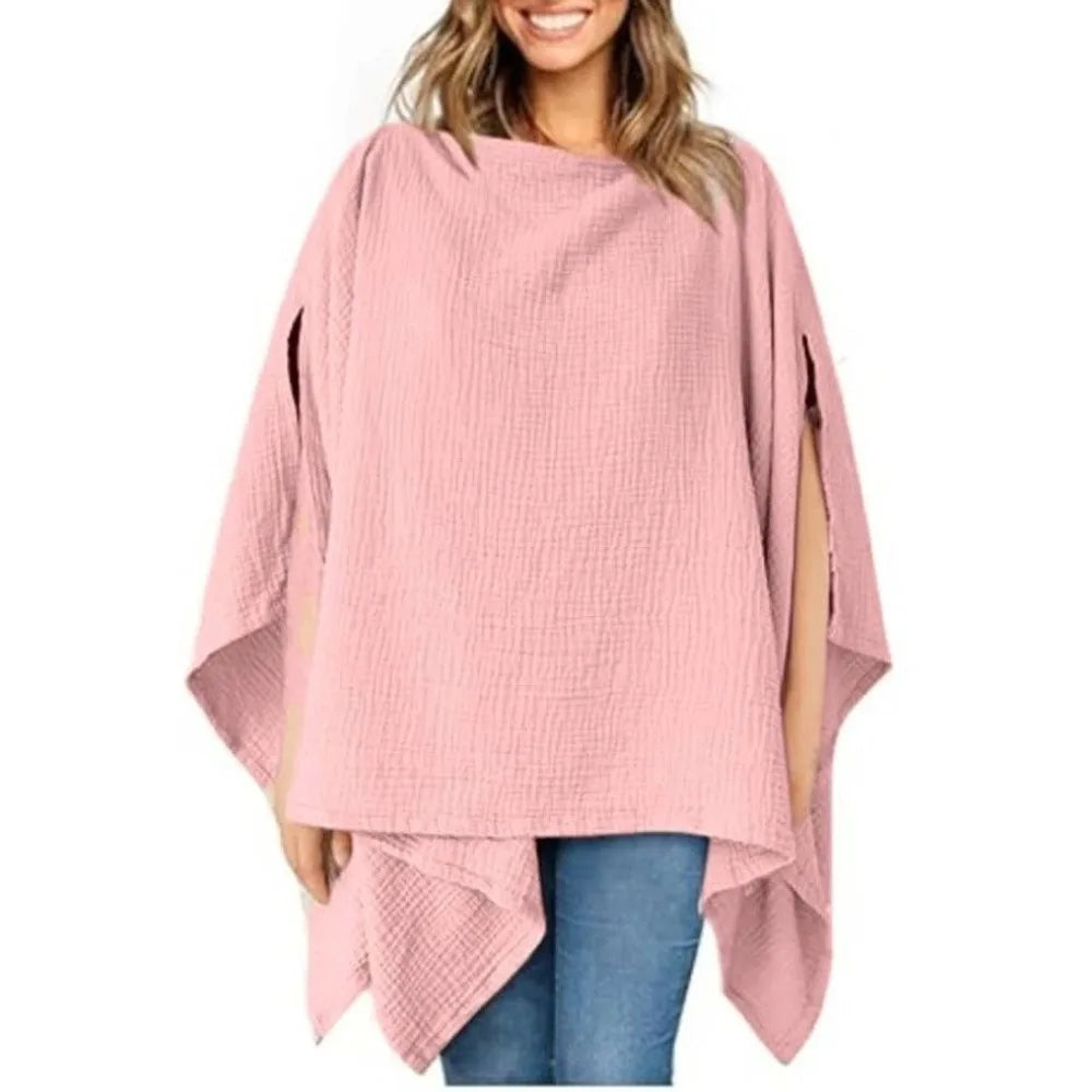 Solid Color Maternal Nursing Covers 2 in 1 Comfortable Breastfeeding Blanket Anti-Exposure Soft Feeding Clothes Outdoor