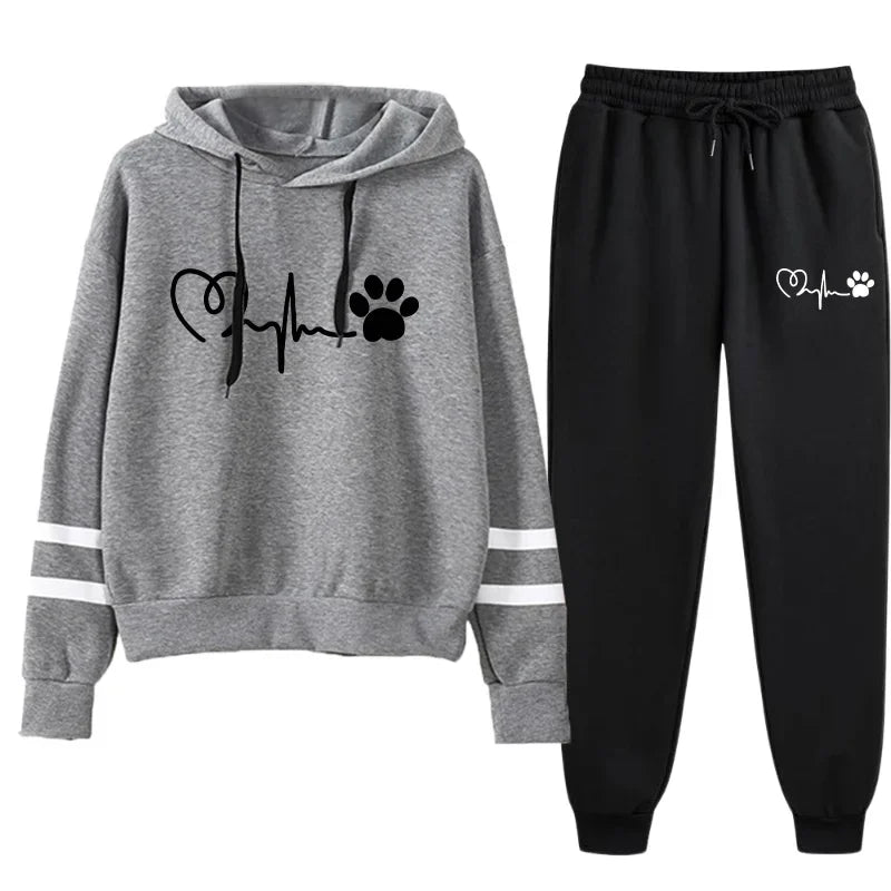 Women's Tracksuit Daily Casual Fashion Hoodies Hot Sale Single Piece Stripe Sweatshirt and Pants Comfort Outdoor Jogging Quality