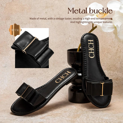 2025 NEW Slippers high quality PU flat women's shoes red shoes luxury brand new listing