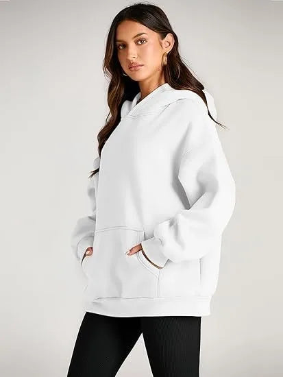 2026 Autumn and Winter New Cross border Leisure Fashion Sports Solid Color Women's Loose and Comfortable Hoodie Hoodie Hoodie