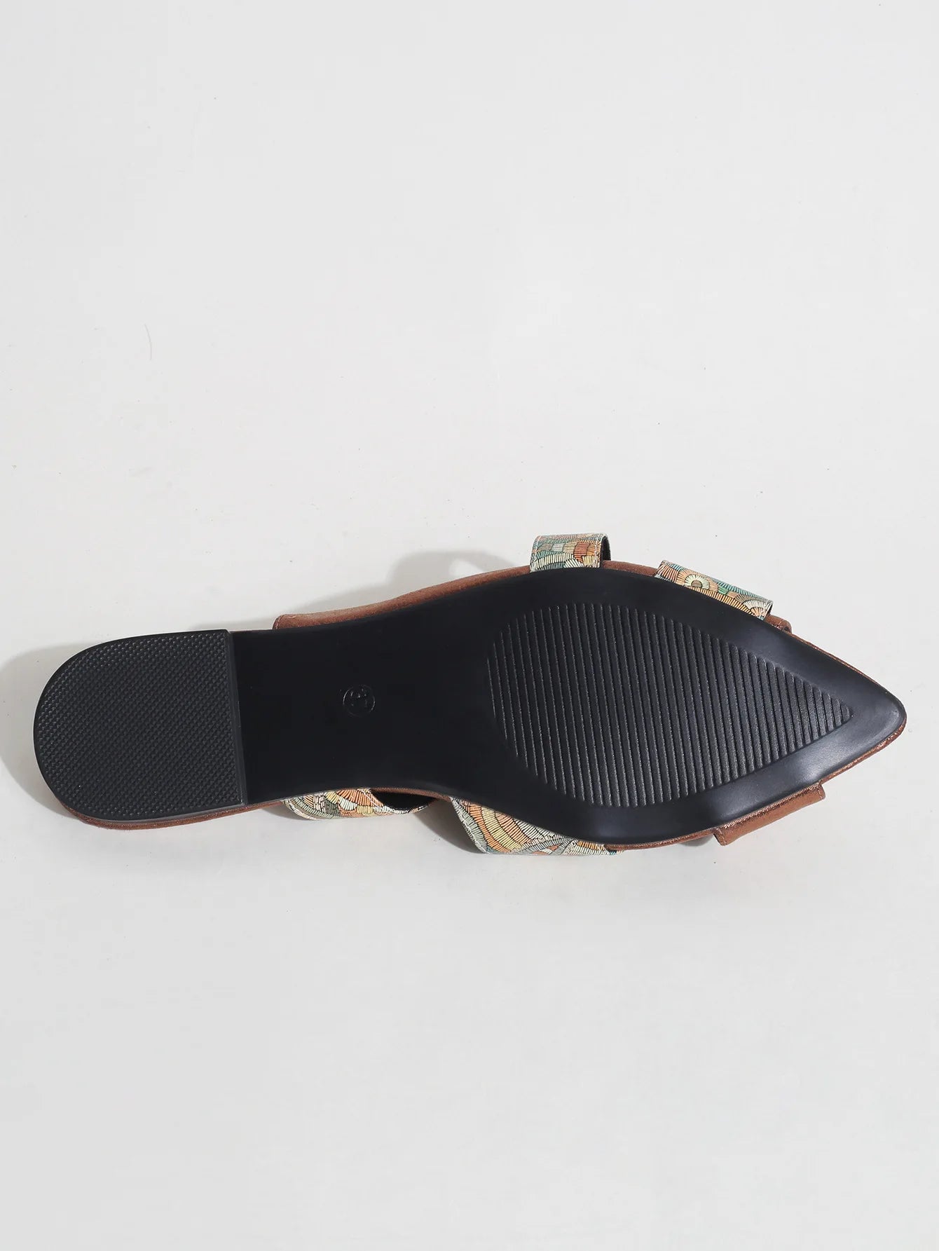 Women's sandals flat pointed Peep Toe slippers totem large size shoe snake pattern stone pattern sandals for women Flat slippers