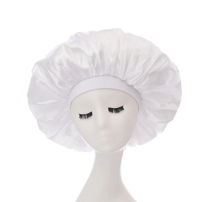 Large Bonnet Women Big Size Satin Bonnet Sleeping Night Women Cap Bonnet Hat Satin Cheveux Nuit Silk Bonnets for Women