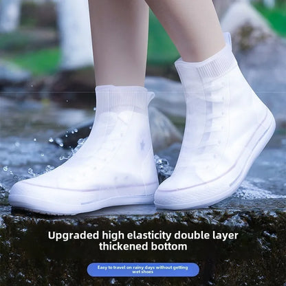 Reusable Coat Walking Shoes Rainy Day Lightweight Thick Wear-resistant Silicone Daily Household Items Rain Shoe Covers Travel