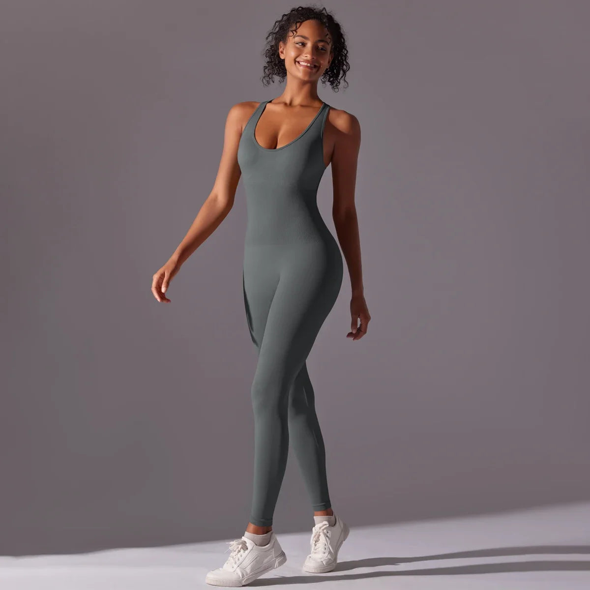 Sexy Back V Jumpsuit Gym Set Women Training Yoga Suit Sportswear Women Sports Jumpsuit Fitness Rompers Stretch Workout Bodysuits