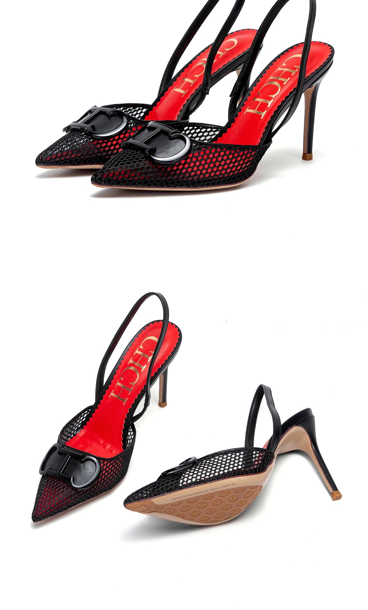 Women's Shoes 2025 Summer Sandals Breathable Mesh Heels Red Luxury Brand Girls Shoes Woman