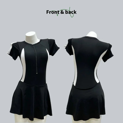 Conservative Swimsuits women's skirt-style Sportswear Slim And Simple Spring women's Racing Swimming Swimsuits