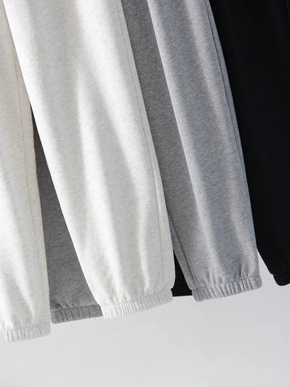 Thick Warm Fleece Sweatpants Women Winter Straight Leg Pants Gray Velvet Trousers Pants Jogger For Women Sweatpants Outfits