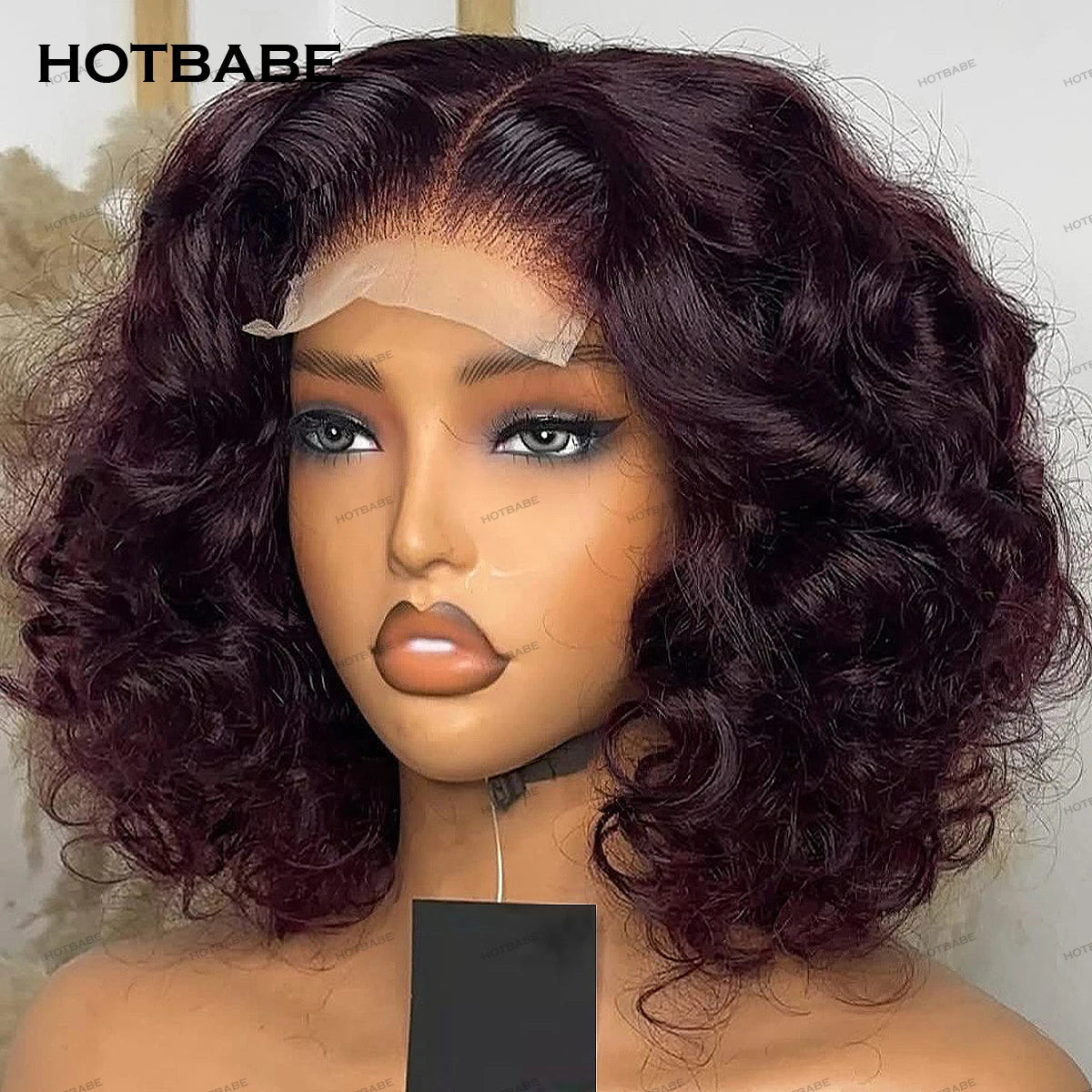 450 Density Bouncy Curly Glueless Wigs Human Hair 4×4 HD Lace Frontal Wigs Wear And Go 13×6 HD Lace Frontal Wigs Human Hair 99J