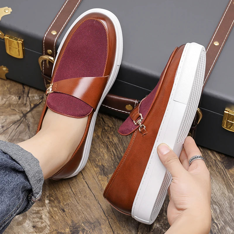 Breathable Leather Casual Shoes Luxury Brand Male Flats Classic Men's Comfortable Loafers Hot Selling Men's Park Walking Shoes
