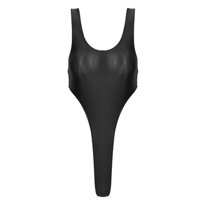 Womens Swimsuit 2022 New Glossy One-piece Swimming Bathing Suit Backless High Cut Bodysuit Sportwear Beachwear Swimwear