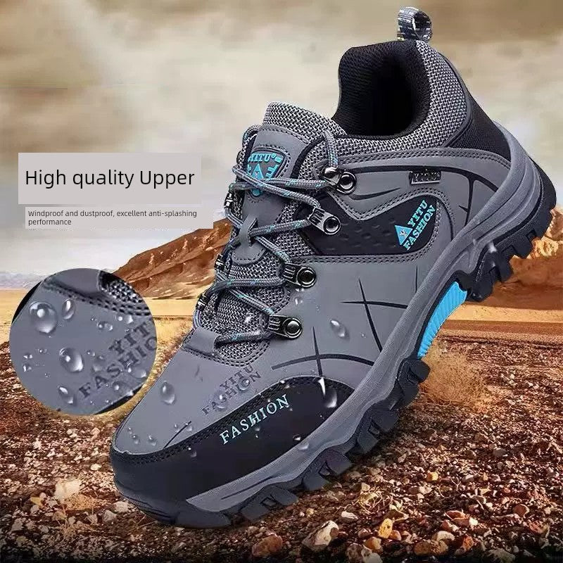Plus Size Men's Shoes Autumn Sports Waterproof Non Slip Construction Site Work Autumn Fleece Insulated Cotton-Padded Shoes Hiking Labor Protection Fashion Shoes
