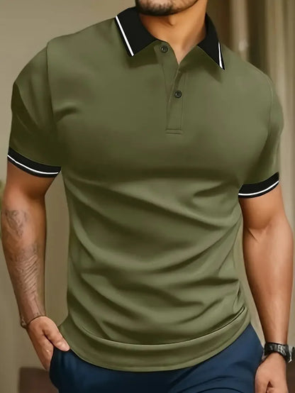 Summer New High-quality Men's Short-sleeved POLO Shirt Cool Breathable Business Casual Sweat POLO Shirt Men's Short-sleeved Tops