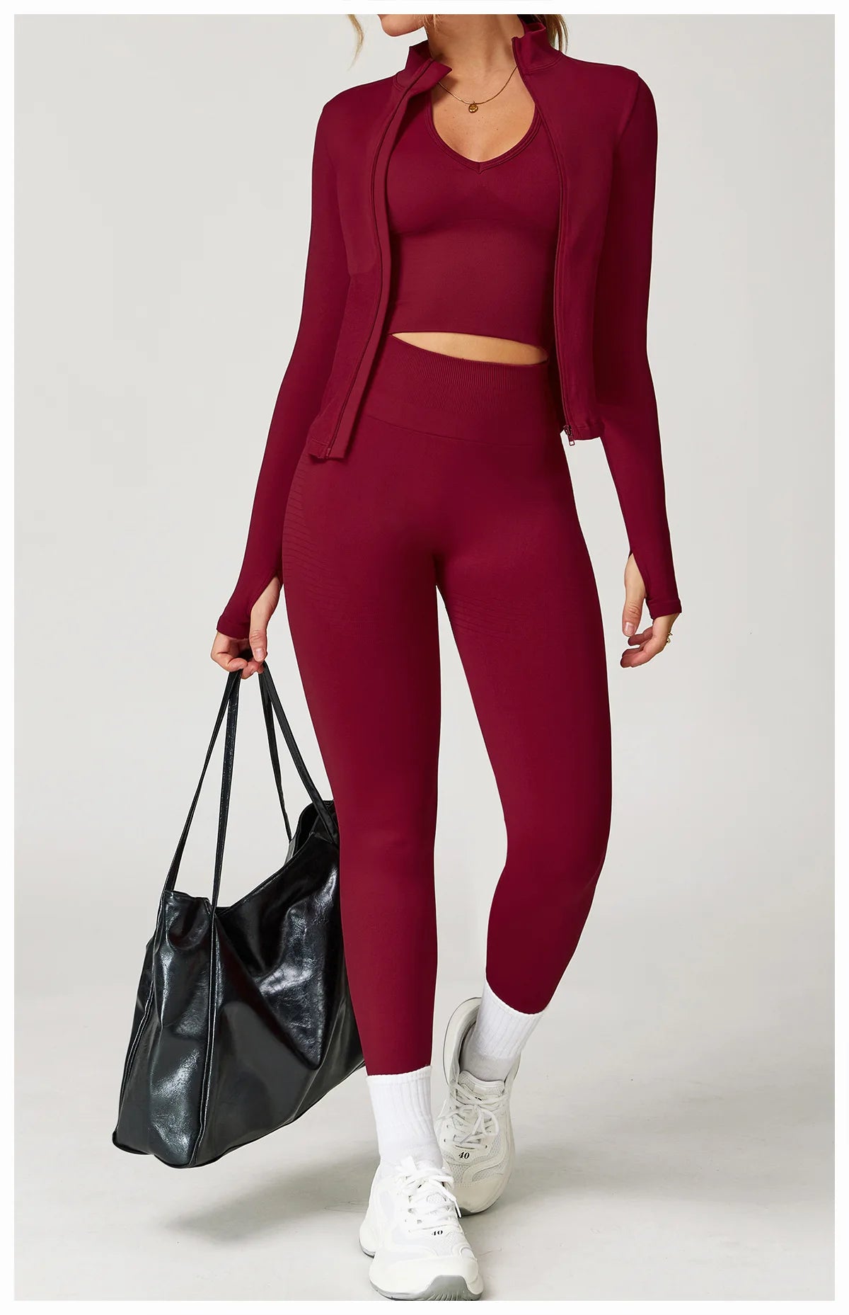 New Women Seamless Zipper Jacket Yoga Long Sleeved Gym Top Yoga Push Up Jacket Fitness Running Workout Sport Coat Women's Shirts