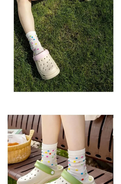 High quality Baotou semi-cool slippers for women, height-increasing, anti-slip, anti-odor, thick-soled beach and seaside crocs