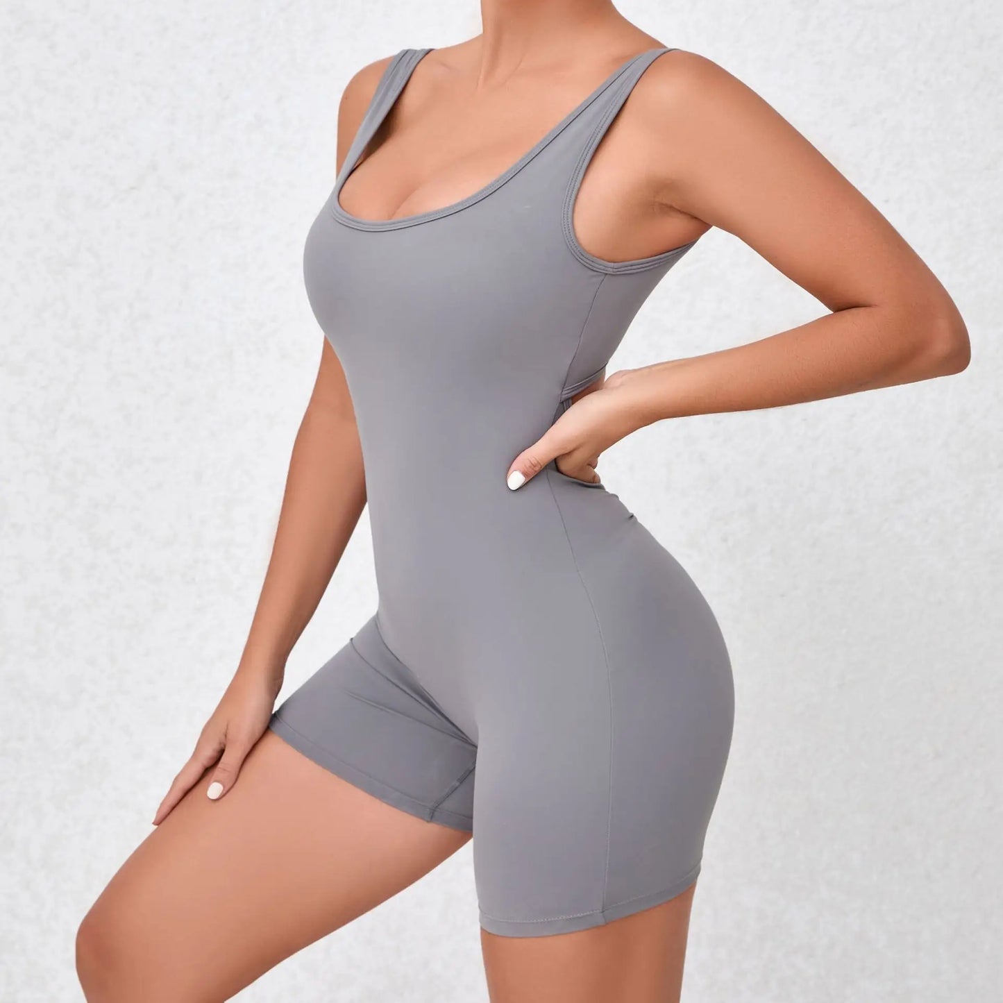 V Back One-Piece Suit Scrunch Sports Jumpsuit Women Gym Rompers Female Quick-Drying Yoga Clothing Fitness Sexy Bodysuits Women