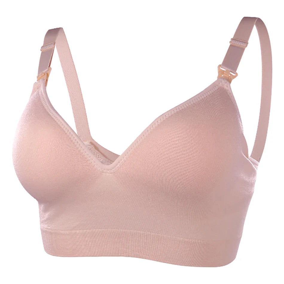 Maternity Nursing Bra Wireless Front Closure Adjustable Leakproof Push Up Breastfeeding Underwear for Nursing Mothers