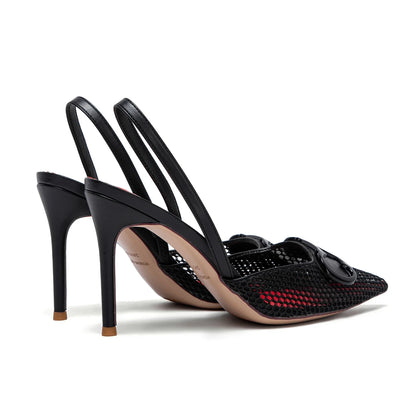 Women's Shoes 2025 Summer Sandals Breathable Mesh Heels Red Luxury Brand Girls Shoes Woman