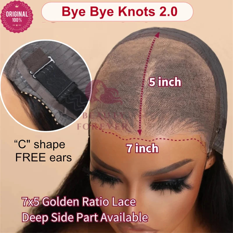 Beautyforever 3D Body Wave Bye Bye Knots Glueless Wig Human Hair Ready to Wear Lace Front Wig 100% Raw Human Hair Wig Drawstring