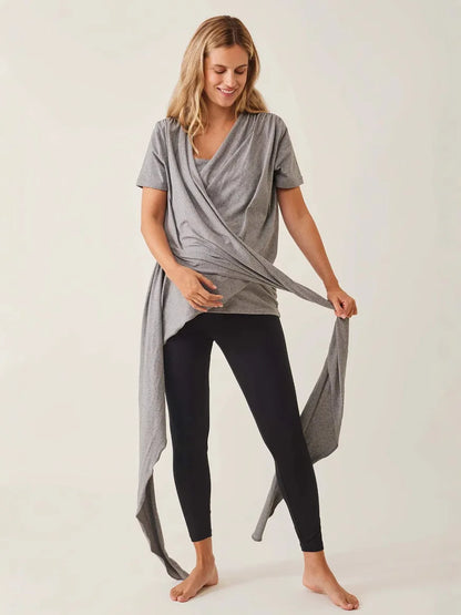 Pregnant Woman Tops Safety Kangaroo Baby Carrier Clothes Summer Mother Father Babysitting Feeding Parenting Nursing T-Shirt