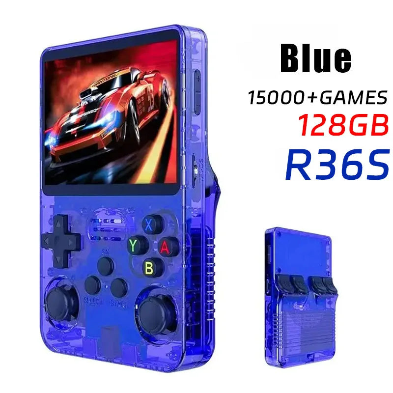 R36MAX Retro Handheld Video Game Console Linux System 4.0 Inch IPS Screen R36S Portable Pocket Video Player 128GB Games Gift