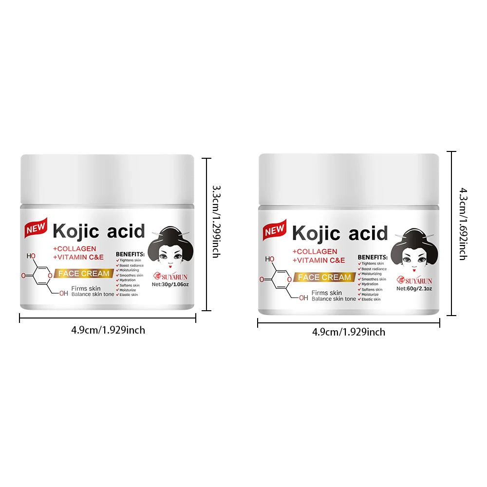 SUYARUN Propolis Vitamin E Kojic Acid Cream - Brightening, Moisturizing, Anti-Aging, Dark Spot Removal, All Skin Types.