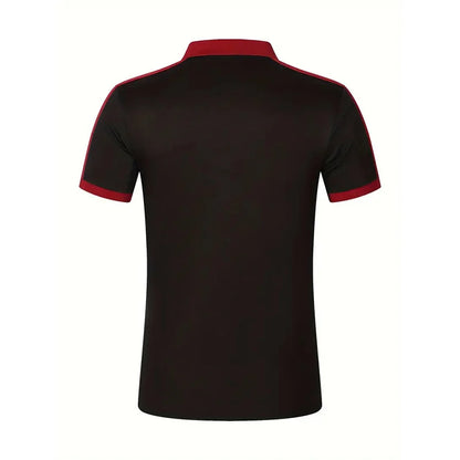 Summer men's short sleeved polo shirt business office lapel shirt Men's sports and casual top European and American plus size