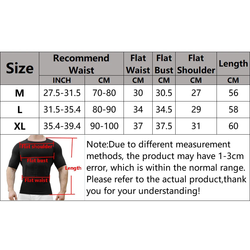 Mens Slimming Body Shaper Short Sleeves Shirts Abs Abdomen Slim Gym Workout Tummy Control Compression Tops Fitness Shapewear