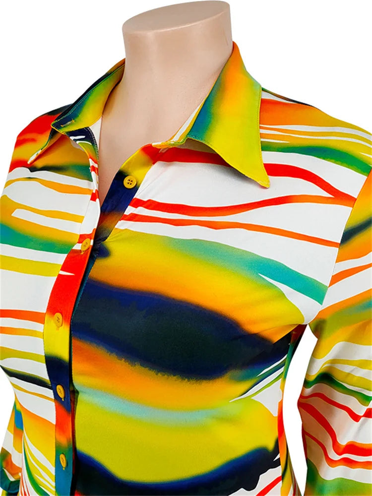 Wmstar Plus Size Two Piece Outfits Women Fall Clothing Tie Dye Top and Pants Leggings Matching Set Wholesale