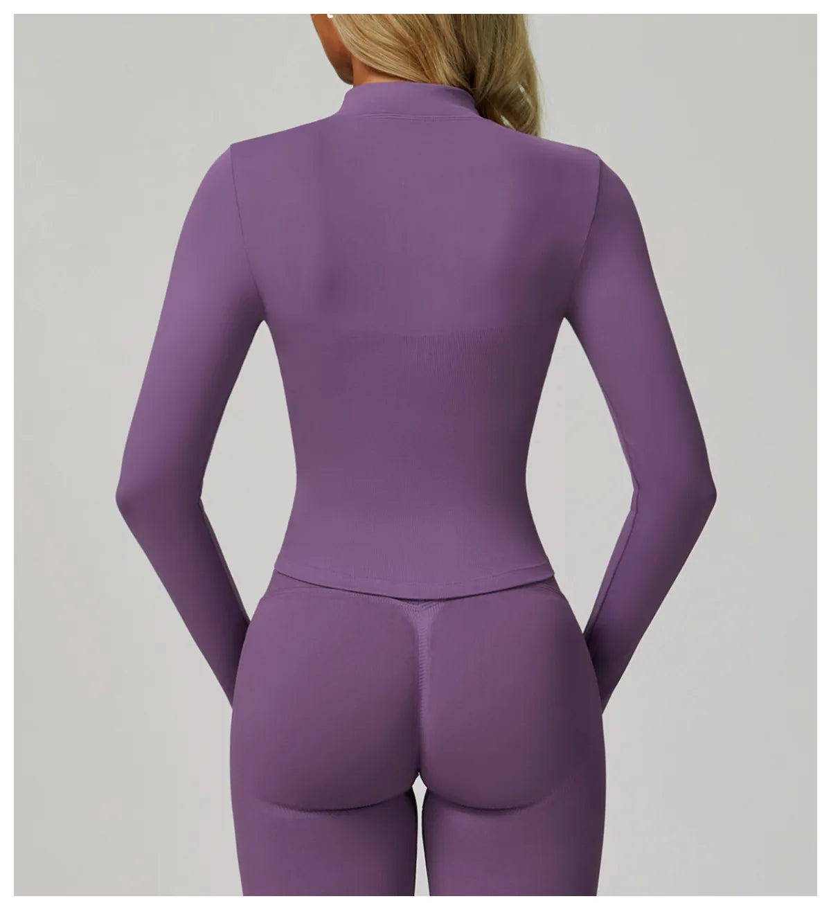 New Women Seamless Zipper Jacket Yoga Long Sleeved Gym Top Yoga Push Up Jacket Fitness Running Workout Sport Coat Women's Shirts