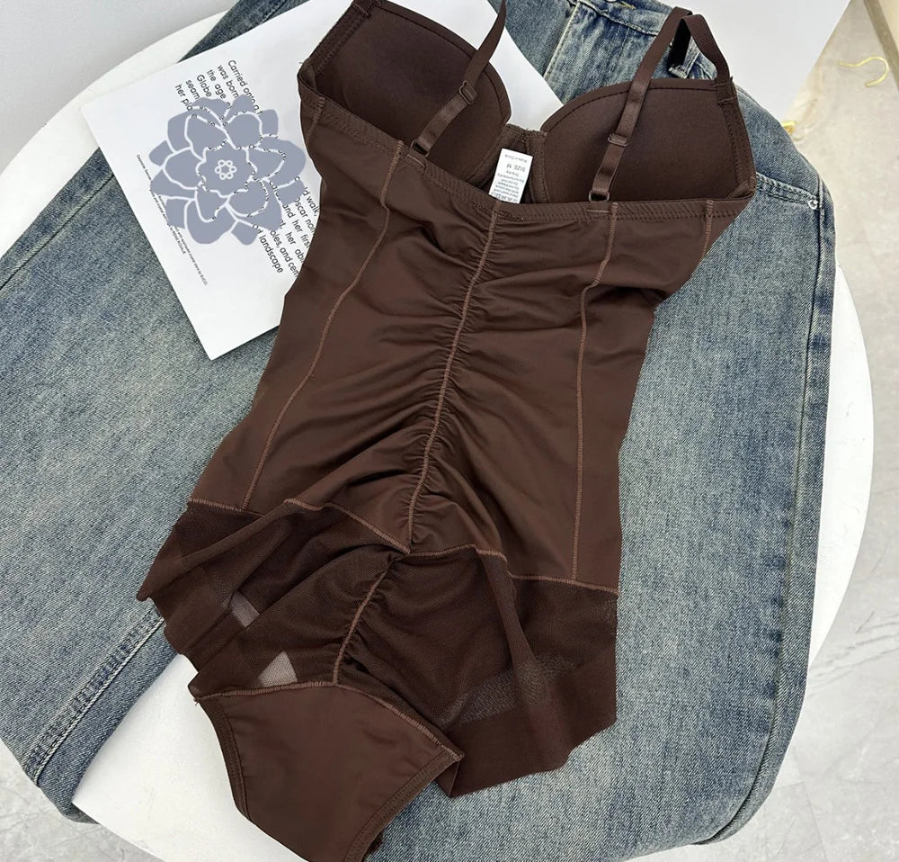 Naisstoo Women Shapewear Bodysuit for Tummy Control Seamless Body Shaper Thong Jumpsuit Bras