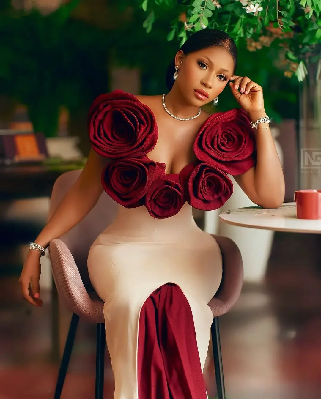 Customized Prom Dresses Flower V-Neck Mermaid Evening Dress Sleeveless Exquisite High Quality Formal Wedding Party Gown Women