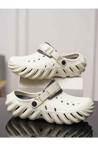 New Men's Fashionable Versatile Sandals Anti Slip and Wear-resistant Shoes Thick Soled Soft Soled Slippers Breathable