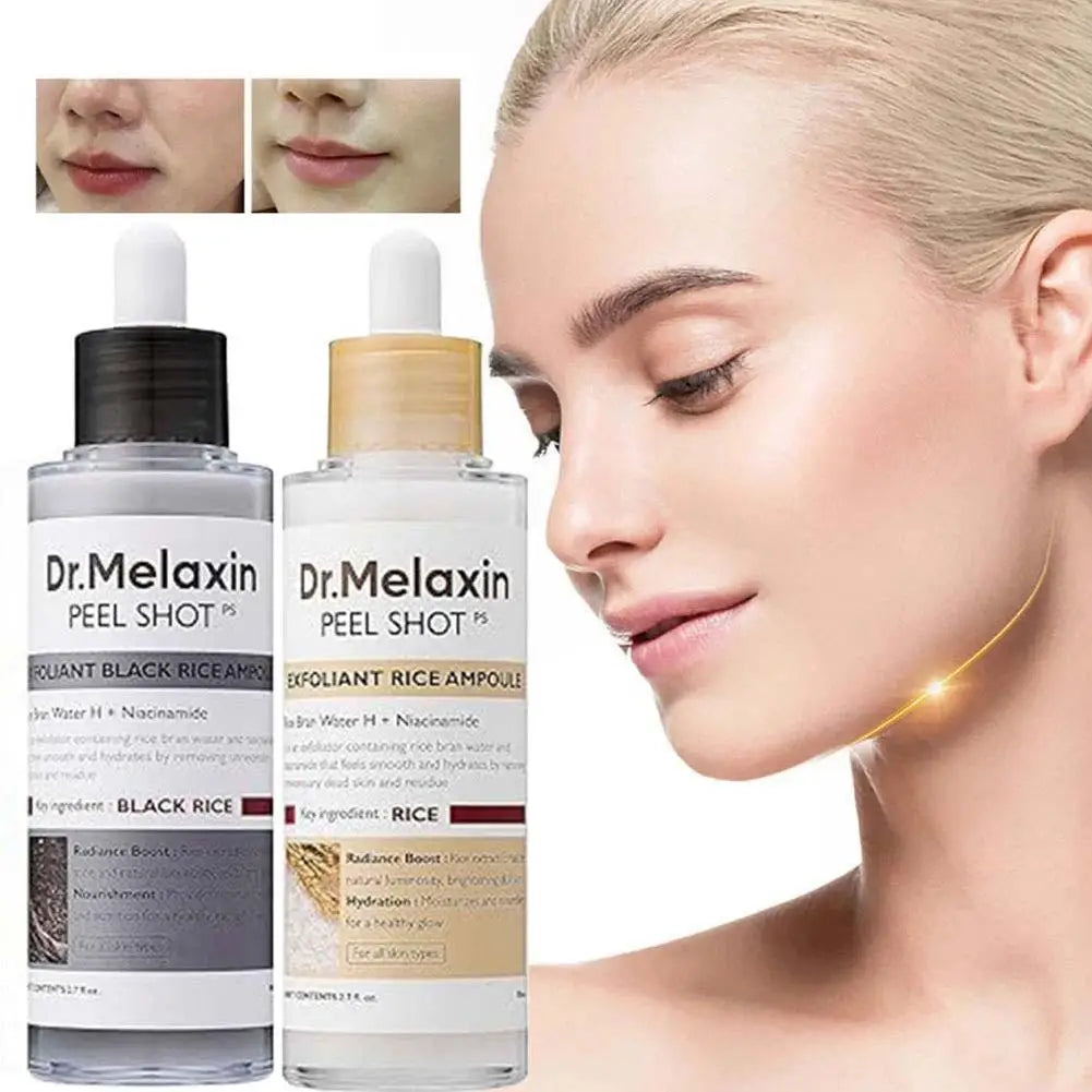 Dr.Melaxin Peel Shot Glow Black Rice Peeling Ampoule Soft Exfoliating Scrub Dead Skin Care Korean Skincare