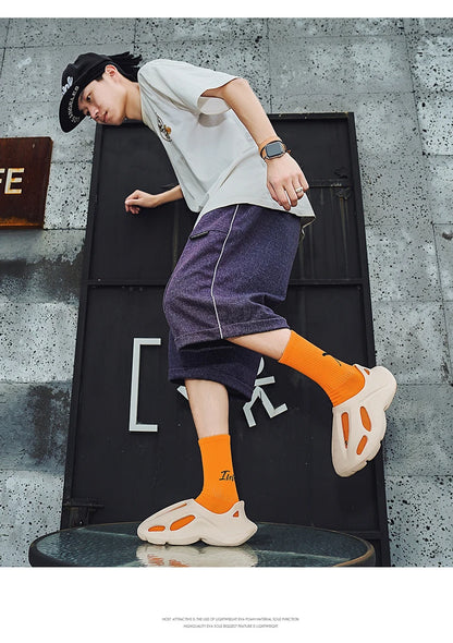 Sandals Mens Slippers Summer EVA Hole Sandals Man Shoes Brand Beach Platform Water Slides Unisex Hollow Sandals Men Casual Shoes