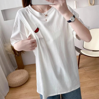 Maternity Nursing T-Shirt Top 98% Cotton Mother Nursing Tees Breastfeeding T Shirt for Pregnant Women Summer Pregnancy Top Wear