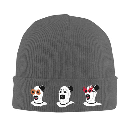 Funny Terrifier Horror Scream Movies Knitted Caps Women's Men's Beanies Winter Hat Acrylic  Crochet Melon Cap