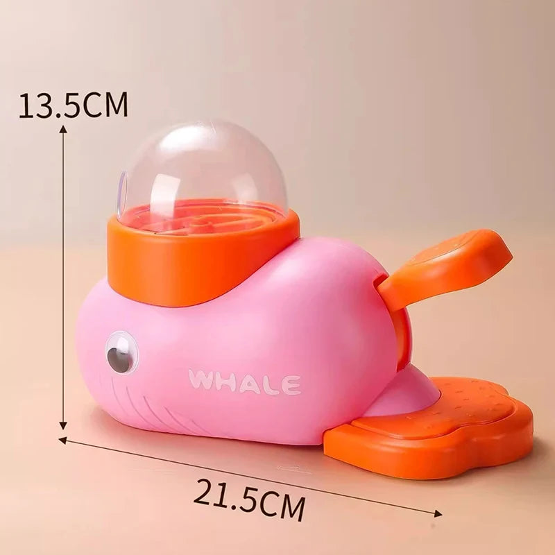 【E】Pet Snack Feeder Dog Food Dispenser Automatic Feeder Puppy Cartoon Duck Whale Design Used To Train Cats Accessories Supplies