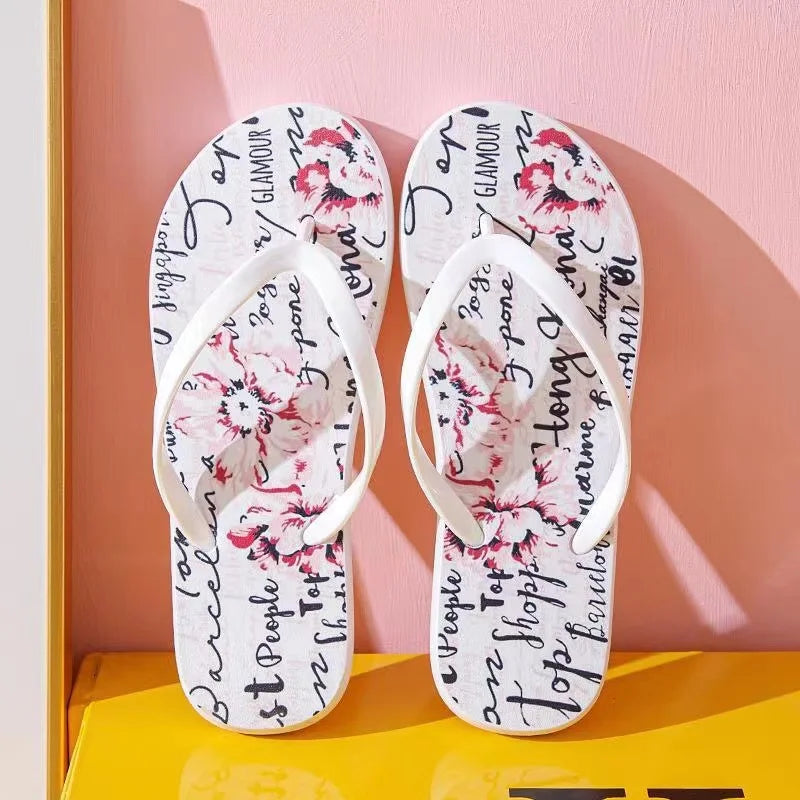 EOFK Women Flip Flops Slippers Summer Outdoor Fashion Bling Women Shoes Slippers Beach Summer Flip Flops Sandalias EVA TPU