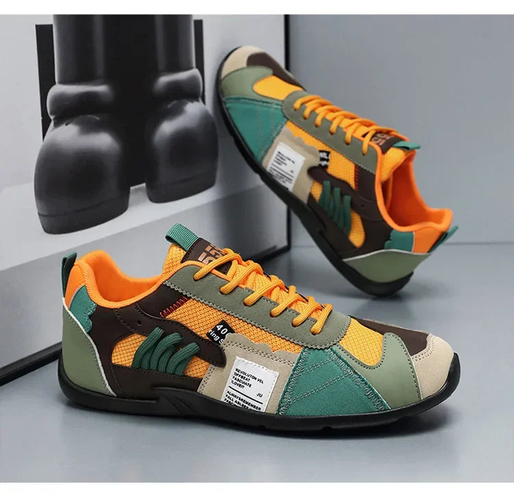 Low-Top Men's Casual Shoes Breathable Retro Sporty Style Summer New Fashion Trendy Bean Board Shoes Comfortable Rubber Sole