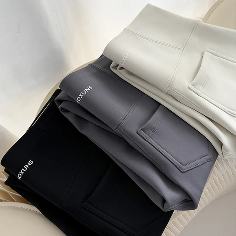 2025 New Pocket Pencil Pants Women Autumn Winter Fashion Slim Fit Fitness Yoga Trousers Woman Sexy Hip Lifting Tight Leggings