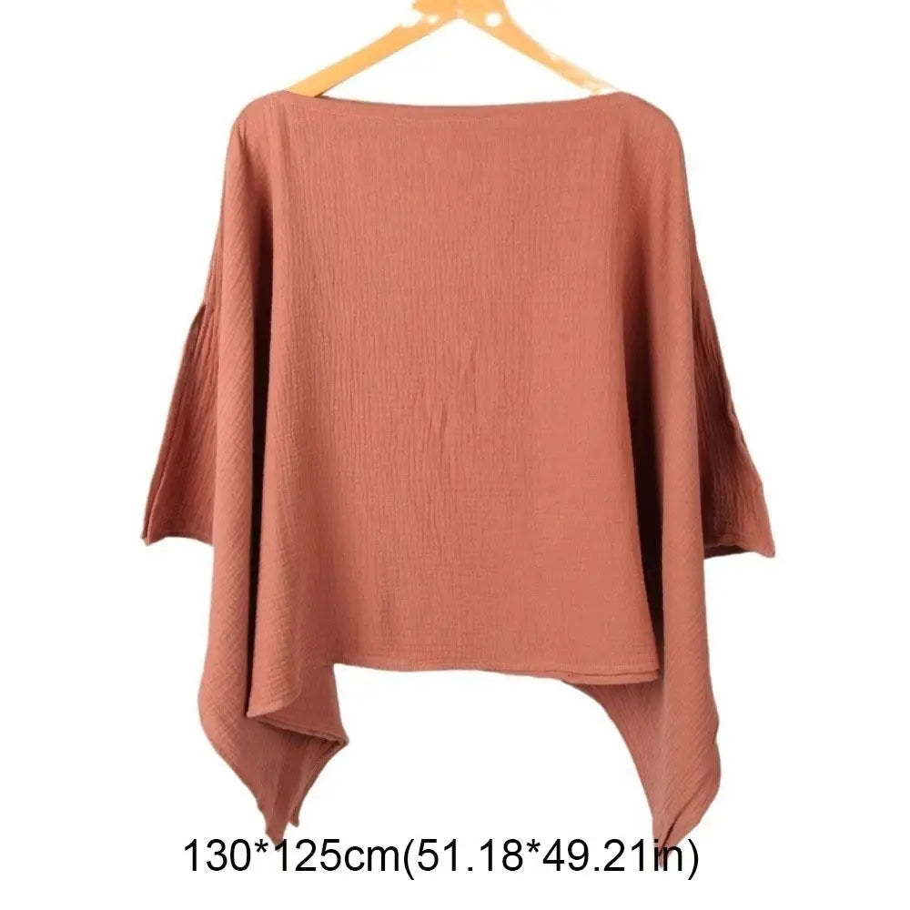 Solid Color Maternal Nursing Covers 2 in 1 Comfortable Breastfeeding Blanket Anti-Exposure Soft Feeding Clothes Outdoor