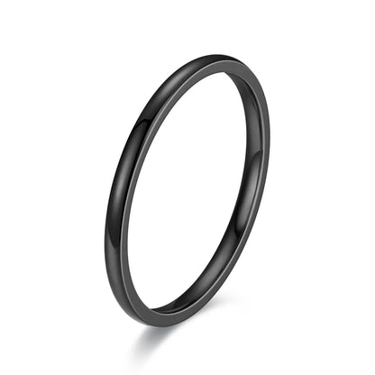 Fashion Charm Jewelry Ring for Men Women Stainless Steel Black Rings Wedding Engagement High Quality Matte Male Accessory