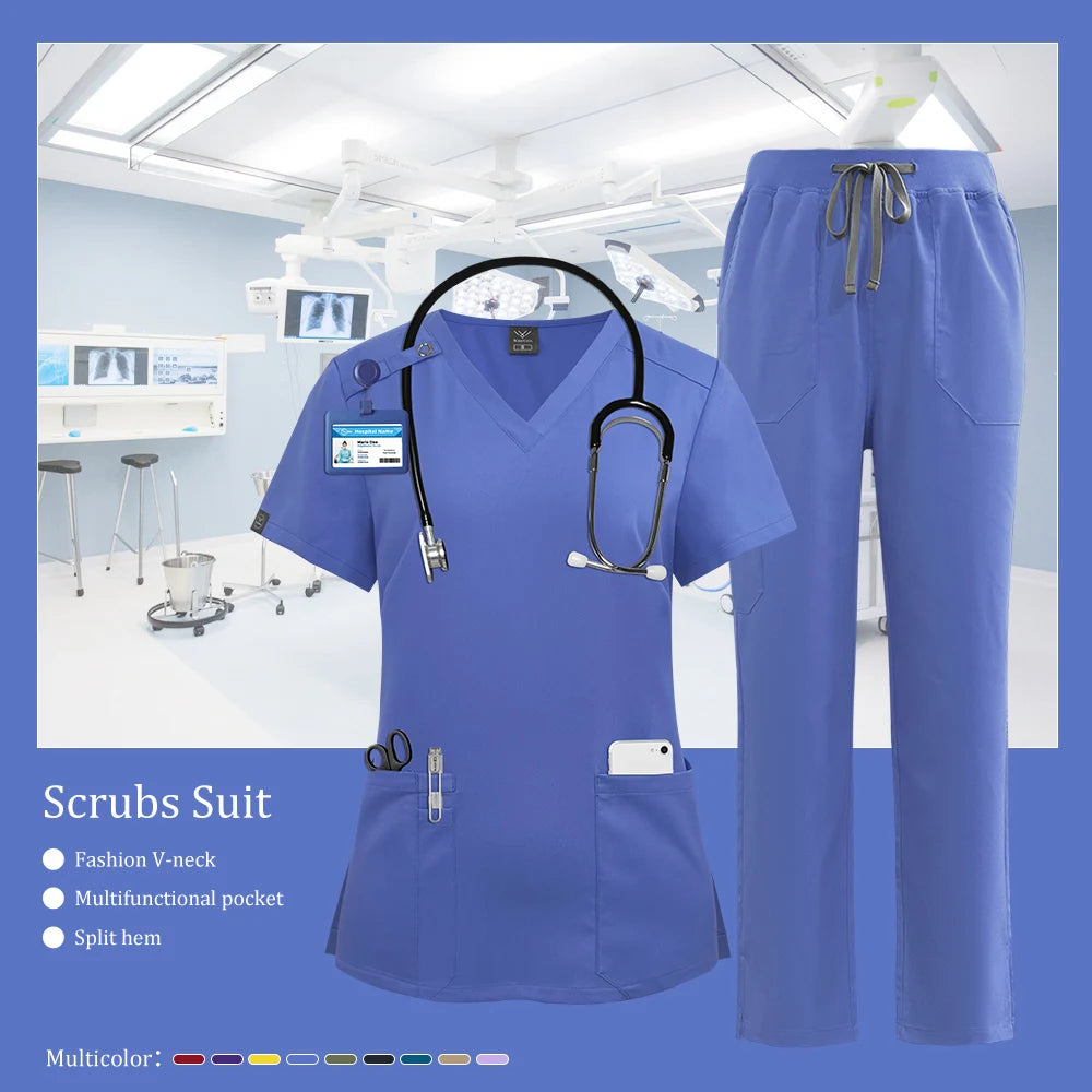 Pet Grooming Institution Room Scrubs Uniform Women Surgery Workwear Beauty Salon Work Clothes Nursing Scrub Medical Suits Unisex