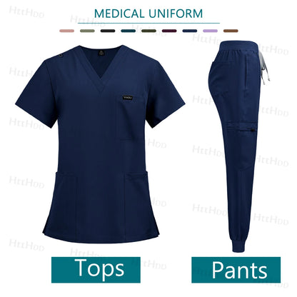 Nurse Accessories New Fashion Surgical Uniforms Woman Clinical Nursing Pediatrics Working Clothes Mens Scrub Hospital Scrub Sets