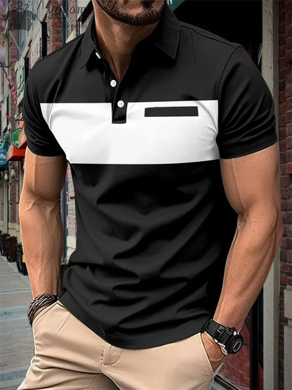 Summer New Men's Casual Sports Short Sleeved Polo Shirt Fashionable And Comfortable T-Shirt Men Breathable Polo Shirt Men's Tees