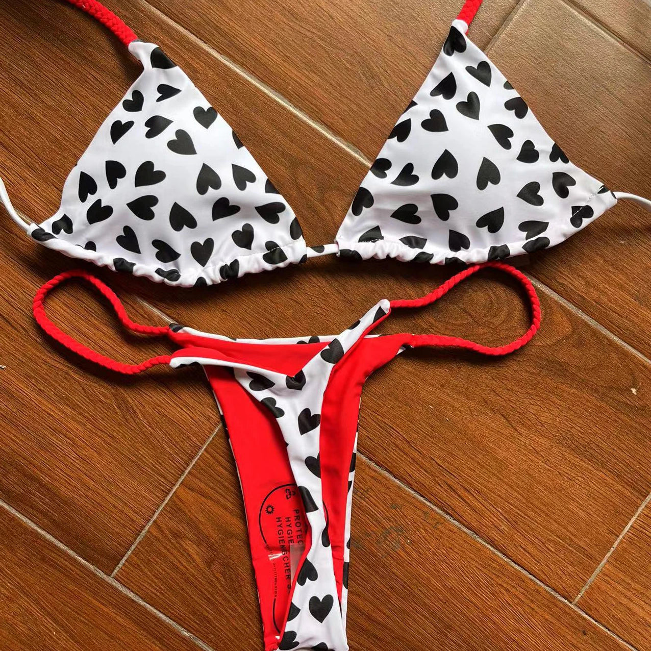 Bikini Women Cute Heart Print Swimwear Brazilian Sexy Thong Swimsuit Bathing Suits Women 2026 Biquini Beach Swim Wear Bikini Set