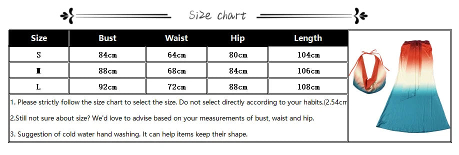 VEITCHE Summer Women Print Mesh Sexy Halter Skirt 2 Pieces Sets Off-shoulder Sleeveless Backless Tops And Skirt Two Pieces Sets