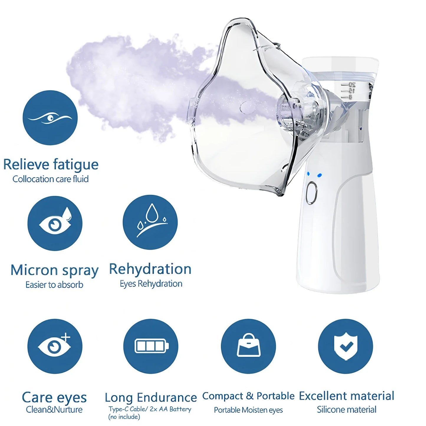 Spray-head Nano Mist Sprayer Mini Handheld Hydrating Humidifier Skin Care Portable Facial Steamer Nebulizer